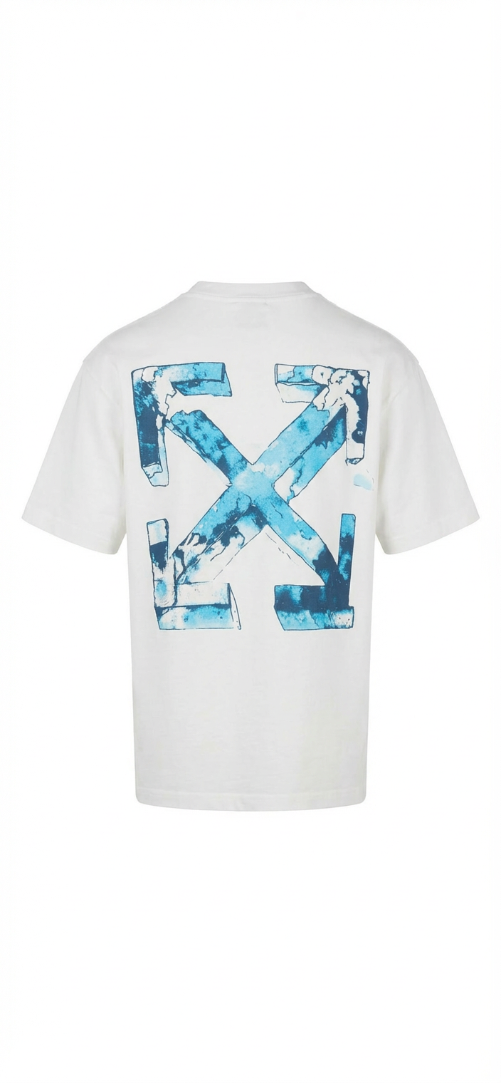 Cloudy Arrow Skate Logo Offwhite Tshirt For Men
