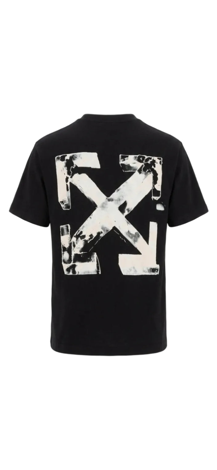 Cloudy Arrow Skate Logo Black Tshirt For Men