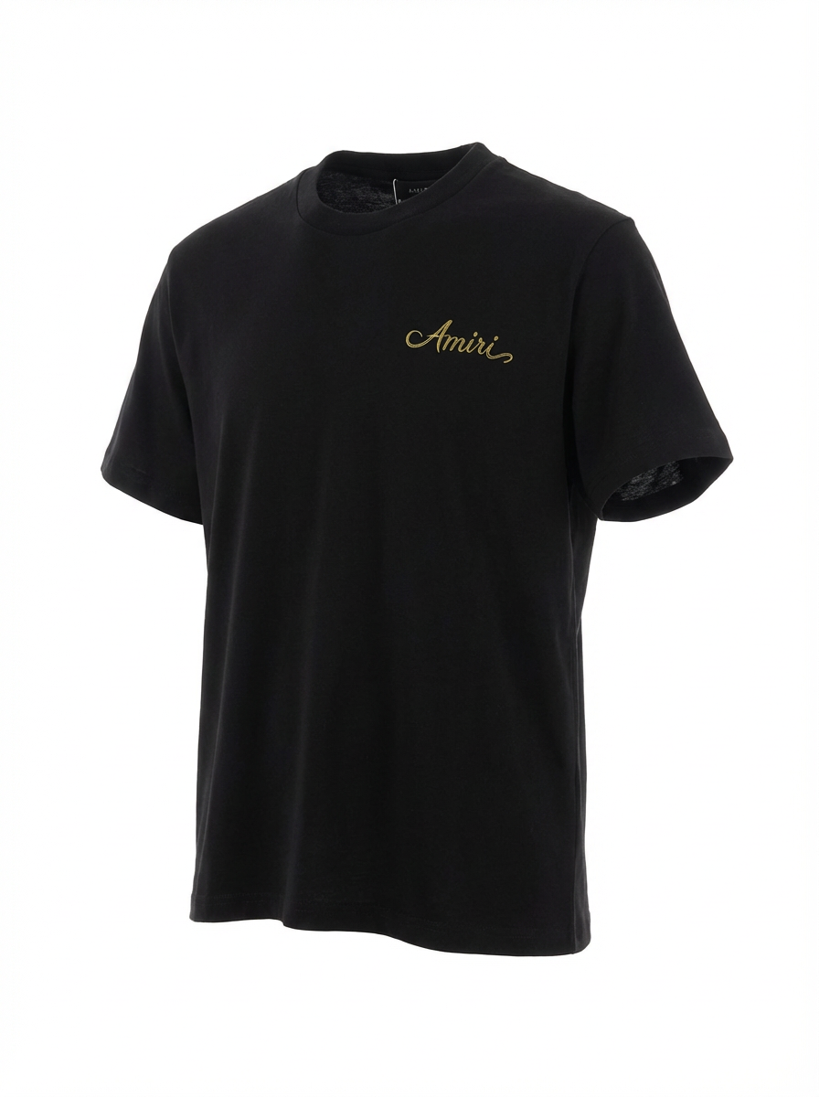 Amiri Bandana Embroidered Logo Relaxed Fit Tshirt For Men