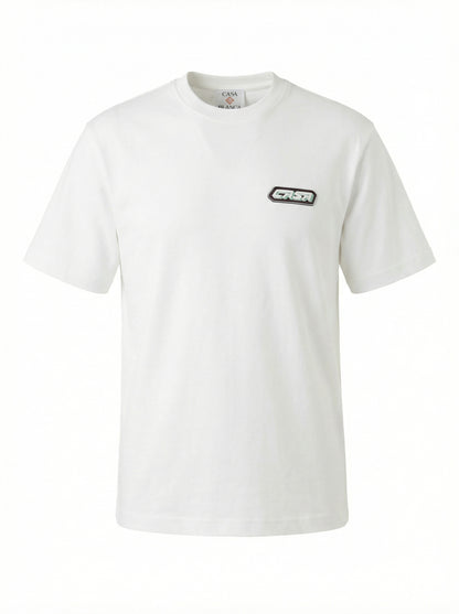 CASA Rubber Logo White Tshirt For Men