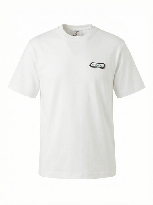 CASA Rubber Logo White Tshirt For Men