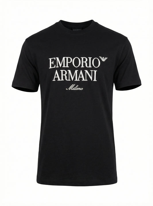 Emporio Armani Embroidered  Logo Slim fit Tshirt For Men