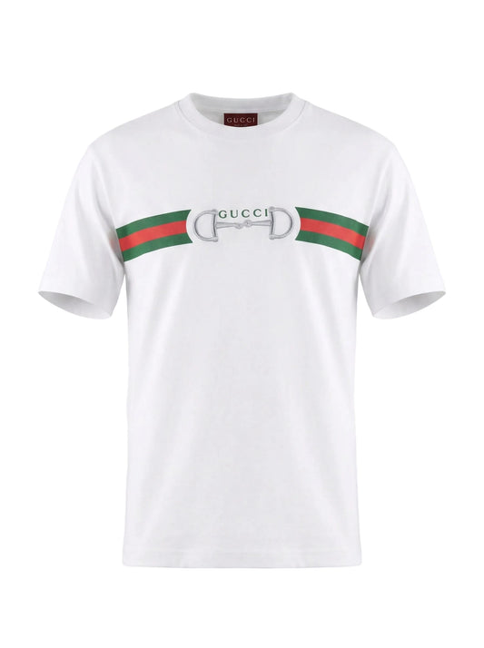 Embroidered Logo White Tshirt For Men