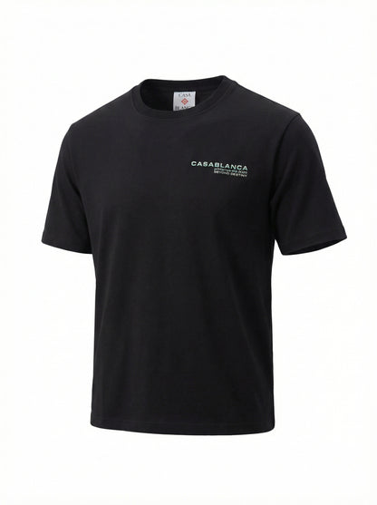 Glitch Orchid Black Tshirt For Men