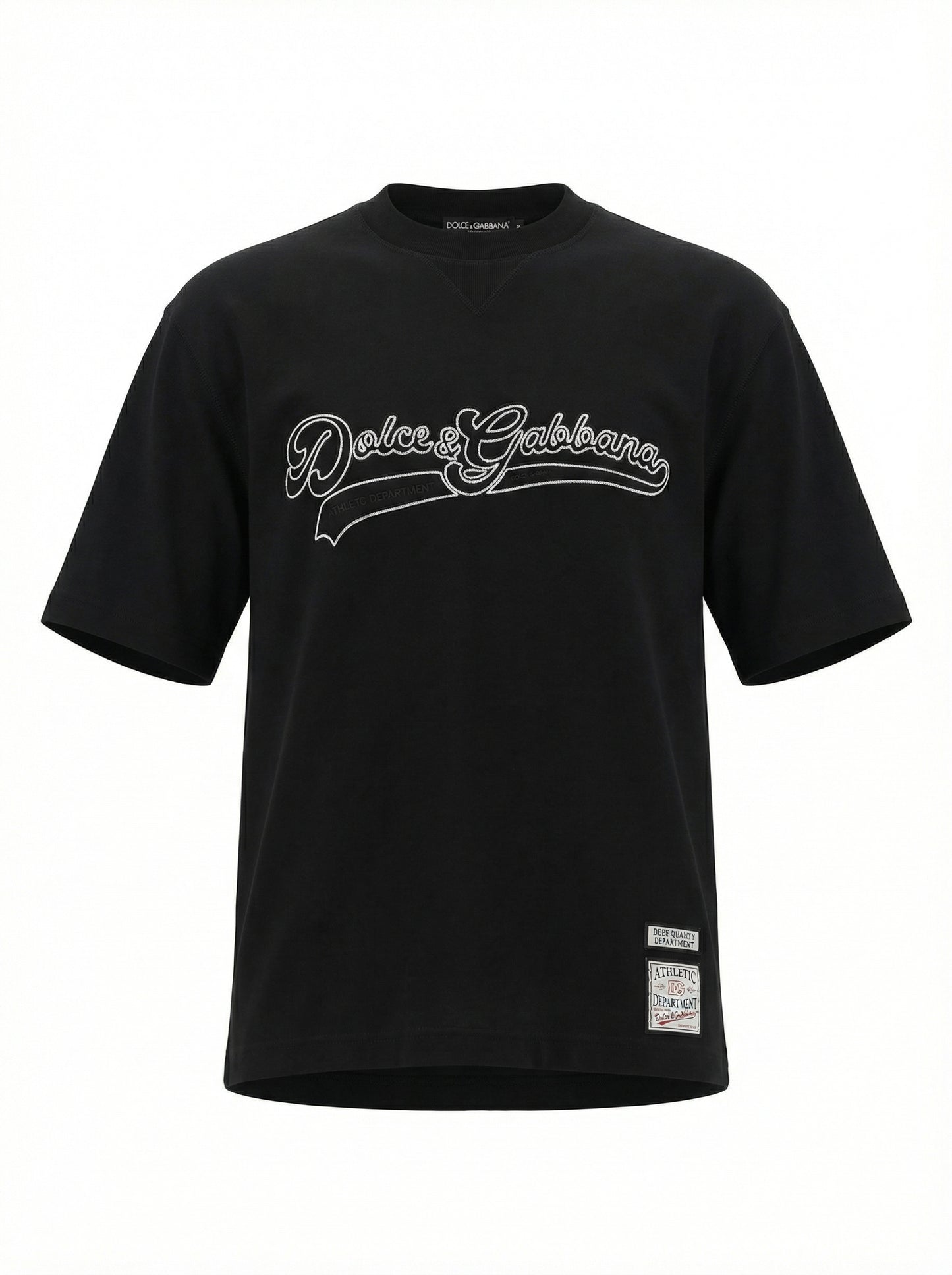DG Black Relaxed fit Tshirt With Embroidery For Men