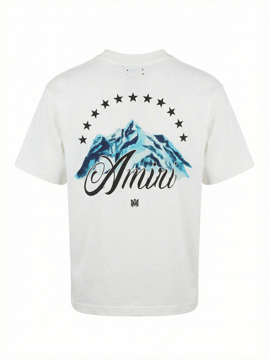 Amiri Mountain Tee White Tshirt For Men