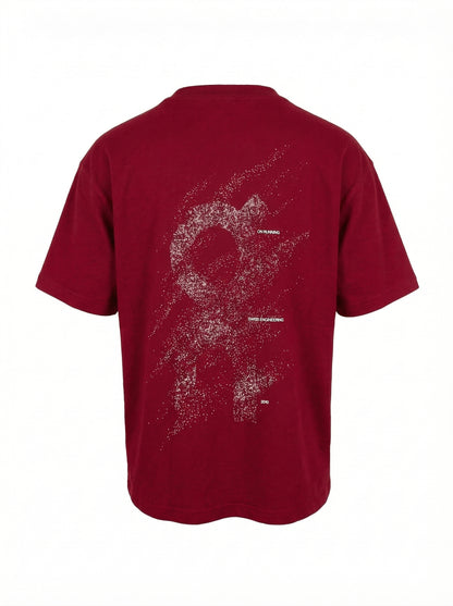 On Burgundy Relaxed-fit Tshirt For Men
